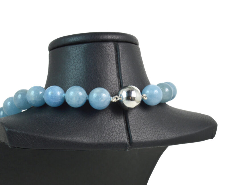 Collana in Acquamarina,Intercalari e chiusura in Argento 925 - immagine 2